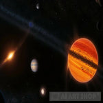 Stars Sky Universe Planets Sun Space Galaxy Ai Artwork