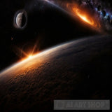 Stars Sky Universe Planets Sun Space Galaxy Ai Artwork