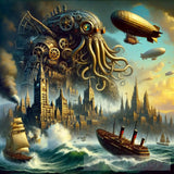 Steampunk Cthulhu. Ai Painting