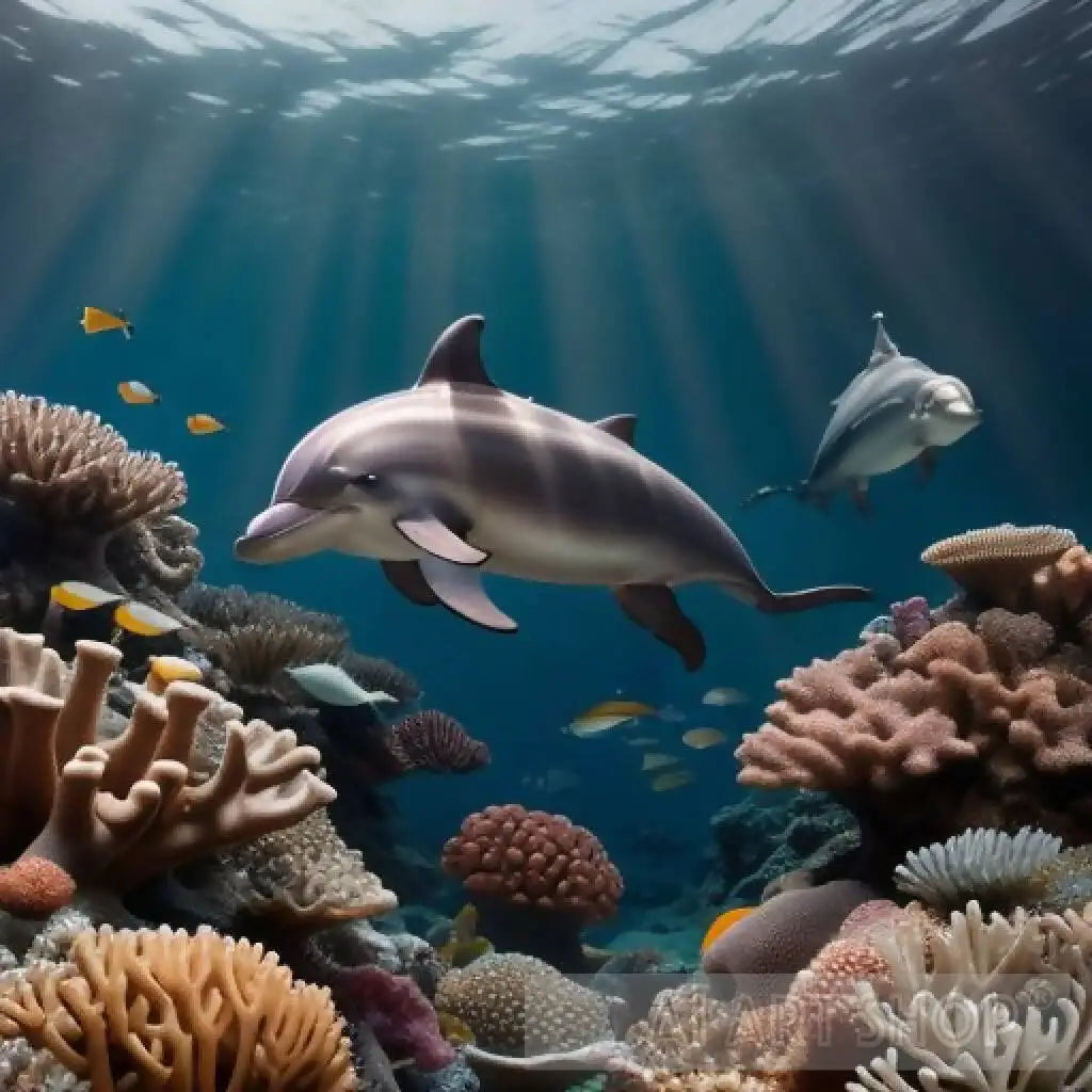 Steampunk Delight: A Mechanical Dolphin's Underwater Odyssey. C...