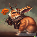 Steampunk Rabbit The Secretary Ai Artwork