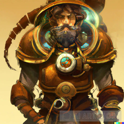 Steampunk Zeus Entering Earth Ai Artwork