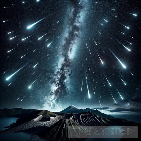 Stellar Shower Portrait Ai Art