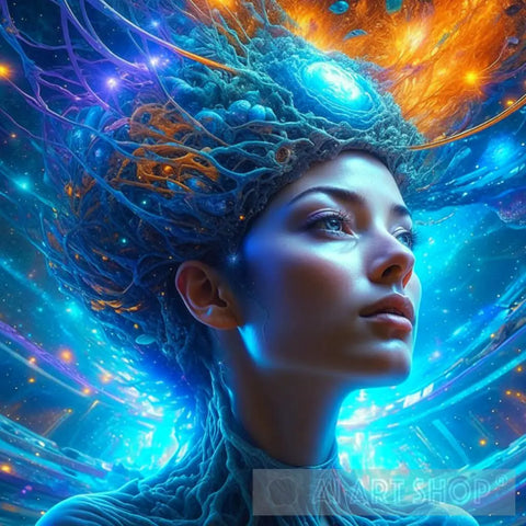 Step Into The Cosmic Realms Of Eternal Odyssey Portrait Ai Art