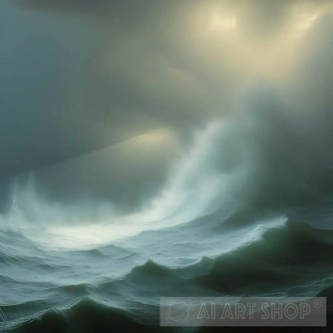 Stormy Sea Nature Ai Art