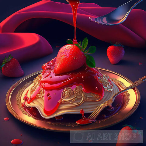 Strawberry Fantasy Ai Artwork