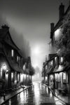 Street In Black And White Ai Artwork