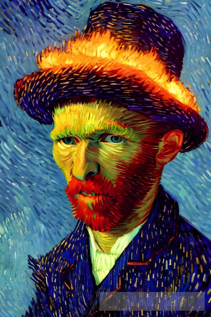 vincent van gogh portrait color painting , vincent van gogh style,