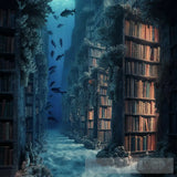 Submerged Library: A Breathtaking Underwater Haven Of Knowledge Ai Artwork