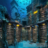 Submerged Library: A Breathtaking Underwater Haven Of Knowledge Ai Artwork