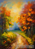 Summer Storm With Leaves Blowing. Abstract Ai Art