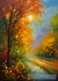Summer Storm With Leaves Blowing. Abstract Ai Art
