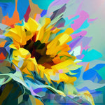 Sunflower Abstract Ai Art