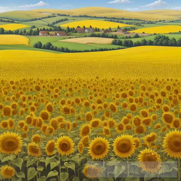 Countryside online Sunflower Painting