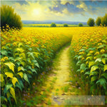 Sunflower Fields Ai Artwork