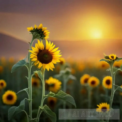 Sunflowers Nature Ai Art