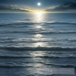 Sunlight On The Ocean Landscape Ai Art