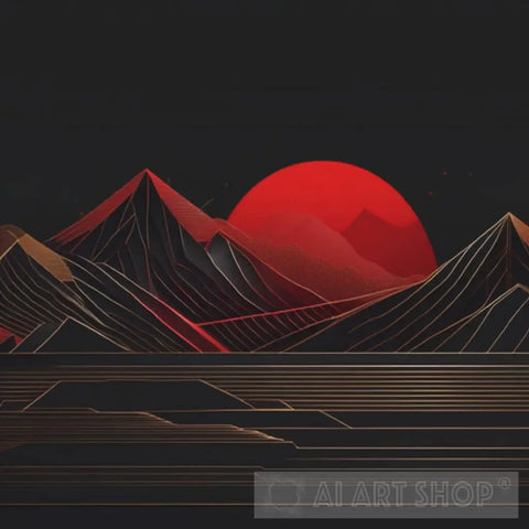 Sunrise In The Mountains Ai Painting