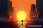 Sunset In New York Ai Painting