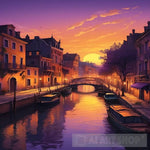 Sunset In The City Architecture Ai Art