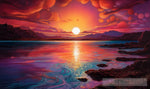 Sunset In The Sea Ai Painting