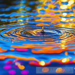 Sunset On Rippled Water Contemporary Ai Art