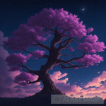 Sunset Tree Mother Old In A Beautiful Sunset Nature Ai Art