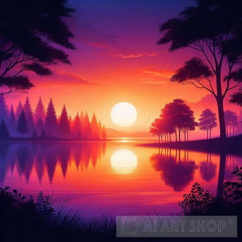 Sunset View Ai Painting