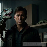 Supernatural Detective With A Pet Dinosaur Portrait Ai Art