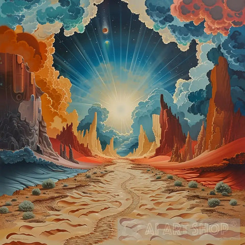 Surreal Desertscape - Pop Surrealism Art Ai