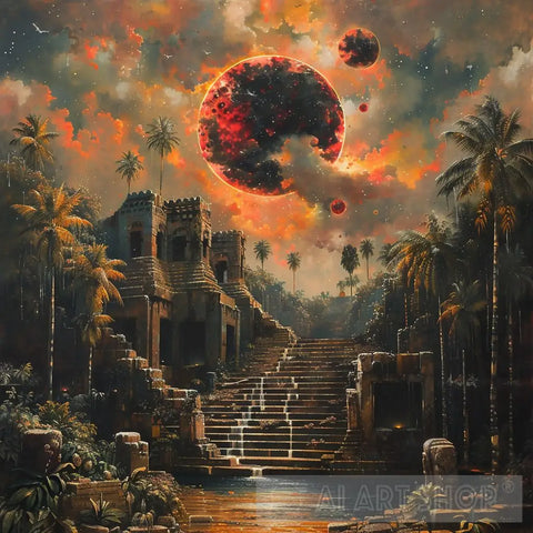 Surreal Jungle Ruins - Surrealist Art Surrealism Ai