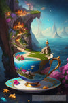 Surreal Teacup Dreamscape - Fantasy High Magic Concept Art Ai Artwork