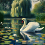 Swan In Water Ai Painting