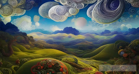 Swirlscape 3328X1792Px Landscape Ai Art