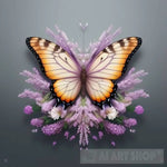 Symphony Of Nature: A Digital Canvas Fluttering Butterflies And Blossoming Flowers’ Animal Ai Art