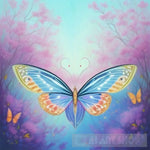 Symphony Of Nature: A Digital Canvas Fluttering Butterflies And Blossoming Flowers’ Animal Ai Art