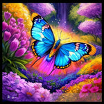 Symphony Of Nature: A Digital Canvas Fluttering Butterflies And Blossoming Flowers’ Animal Ai Art