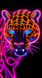 Neon Predator – Cyber Jungle Digital Art Collection