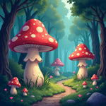 Enchanted Forest with Talking Mushrooms