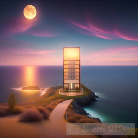 Tall Building Art Landscape Ai Art