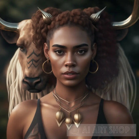 Taurus Woman Zodiac Ai Artwork