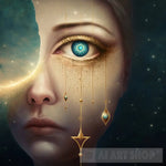 Tears Of A Cosmic Goddess High Quality Digital Image 4098 X Resolution - 26Mb Impressionism Ai Art