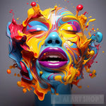 Technicolor Dreams: Ai-Infused Modern Portrait Of A Girl In Spectrum Hues Ai Art