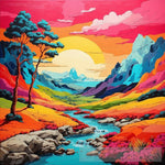 Technicolor Wilderness Pop Ai Art