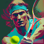 Tennis Man Ai Painting