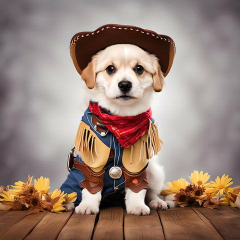 Cute dog in a cowboy costume 2 copy