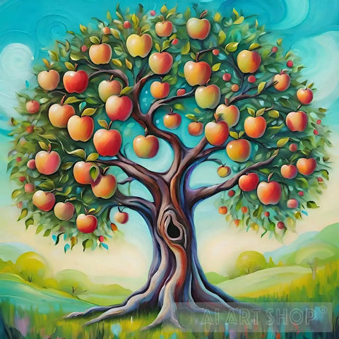 The Apple Tree Nature Ai Art