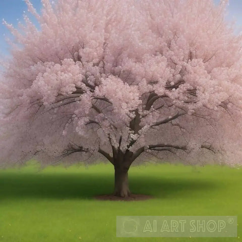 The Apple Tree With Its Beautiful Blossoms Landscape Ai Art