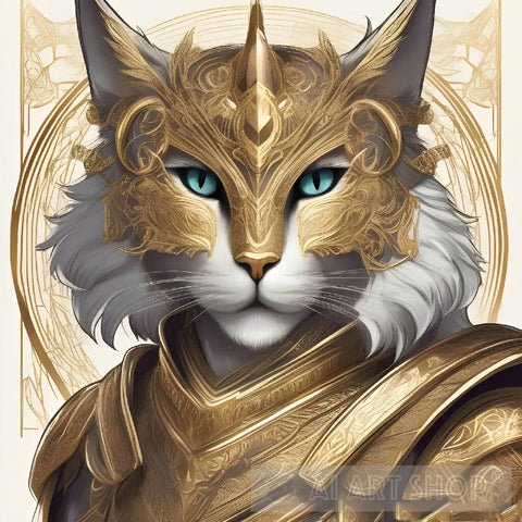 The Armor Cat Animal Ai Art