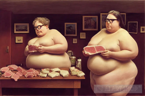 The Bacon Eaters Contemporary Ai Art